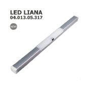 Светильник LED меб. накл. LIANA,  линейный. с ИК датч. движ, 0,8Вт, 3000K, 50Лм, 4хААА АС