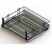 Корзина-сушка (база 500) LOFT  (Черная) с доводчиком + напр Hettich
