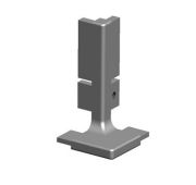 GOLA Уголок внешний 90*для L-образн фальш-ручки, серебро OPES 701017Е0801000