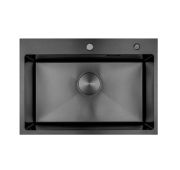 Мойка 650*450*210мм (3мм) Нано Черный Декор AVIVA (коландер+сифон+дозатор)