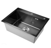 Мойка 600х500х210 (2,0мм) Черная PVD, AVIVA (сифон+дозатор)