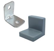 Уголок  пластиковый серый (20х20)+мет.уголок квадратный ФМС