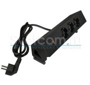 Блок розеток Kant на струбцине, 3хSchuko, USBA+USBC PD20W,251x54x91 мм,черный, провод 1,8м