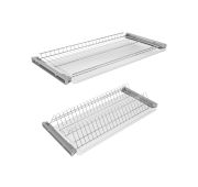 Посудосушитель 900мм хром без рамки (пластиковый поддон) Бином