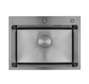 Мойка 600х450х210 (3мм) Сатин Вулканическая лава Декор (коландер+сифон+дозатор)