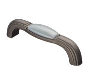 Ручка-скоба 96мм с фарфором графит/нежно-голубой SF13-12-96 GR (50) Kerron